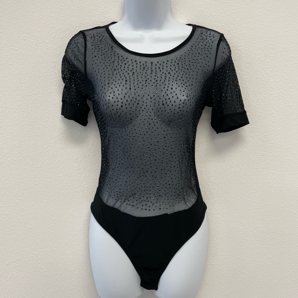 Black Mesh Body Suit